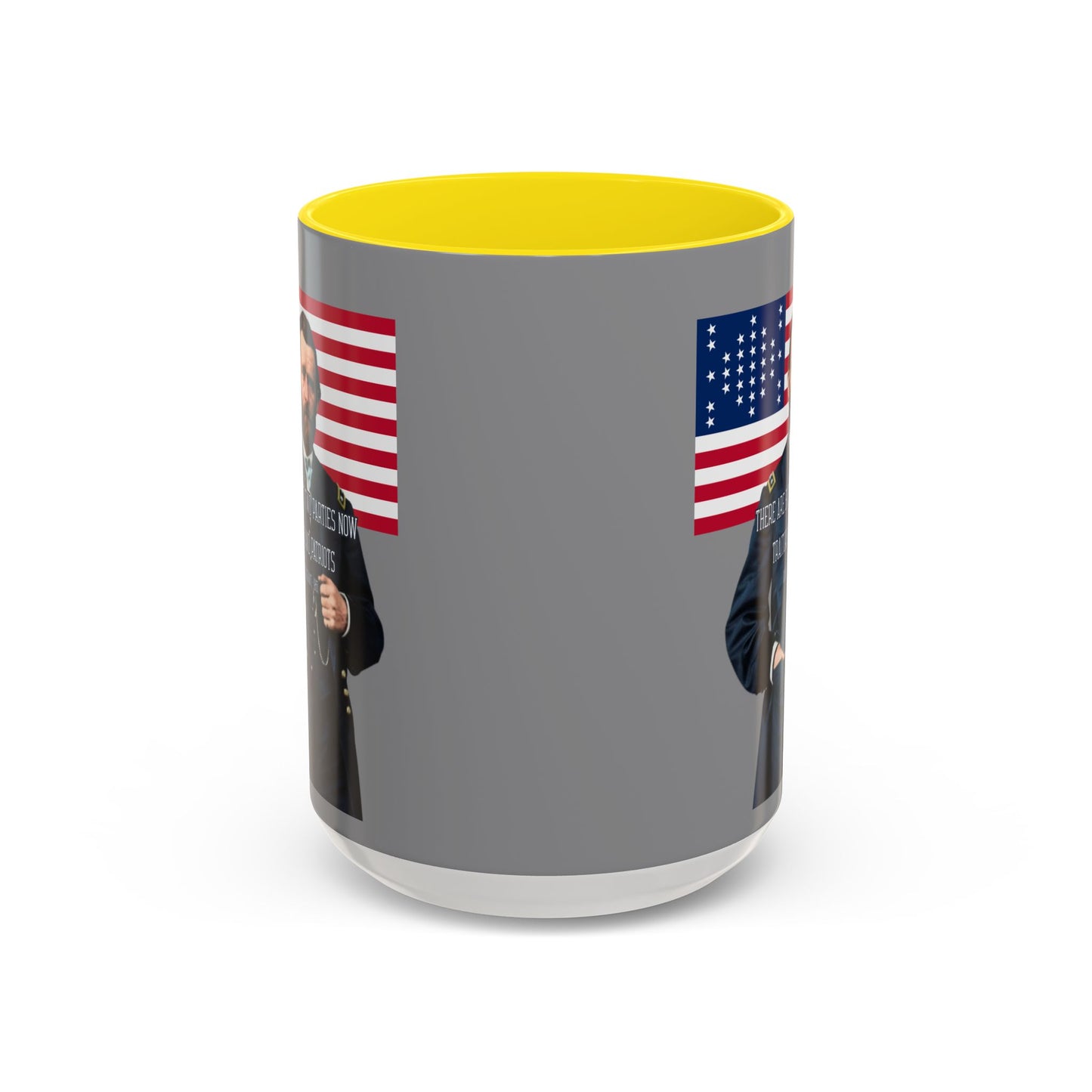 "Traitors and Patriots" Ulysses Grant Grey Accent Mug by theGreenDragonTavern.shop