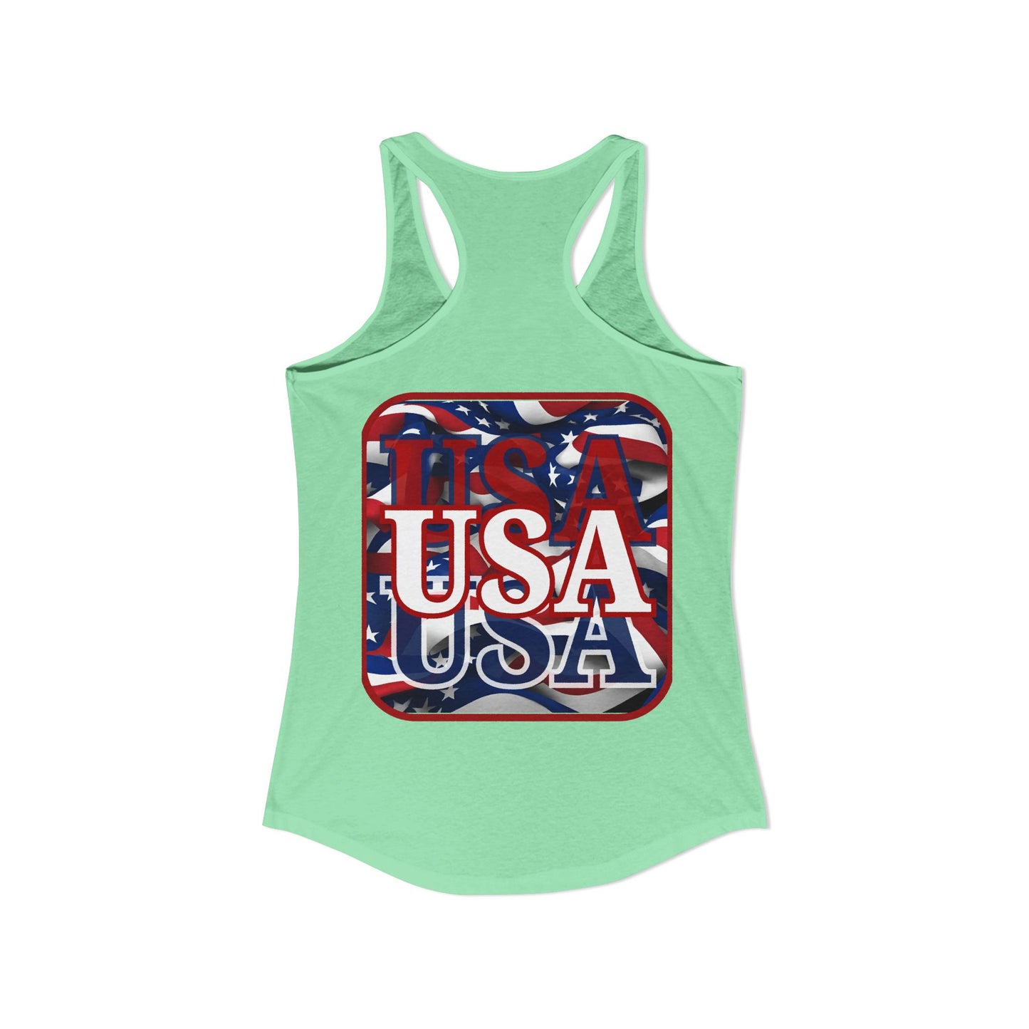 2-sided, Red WHITE and Blue USA Patriot Women's Racerback Tank Top by theGreenDragonTavern.shop