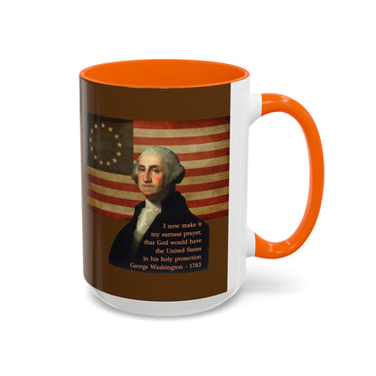 Washington's Earnest Prayer Brown Accent Mug by theGreenDragonTavern.shop