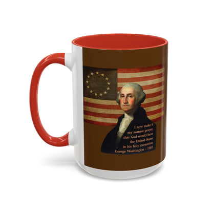 Washington's Earnest Prayer Brown Accent Mug by theGreenDragonTavern.shop