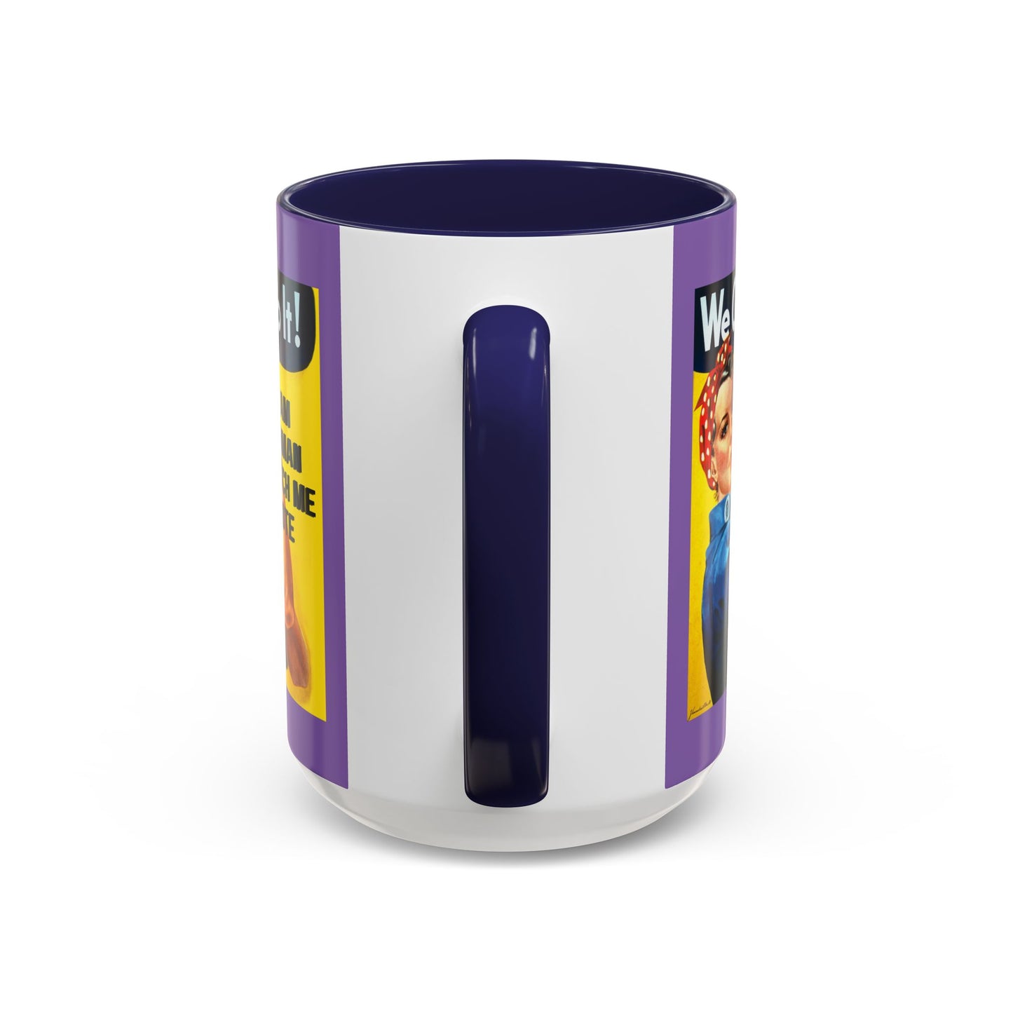 I Am Woman Watch Me Vote Rosie Light Purple Accent Mug by theGreenDragonTavern.shop