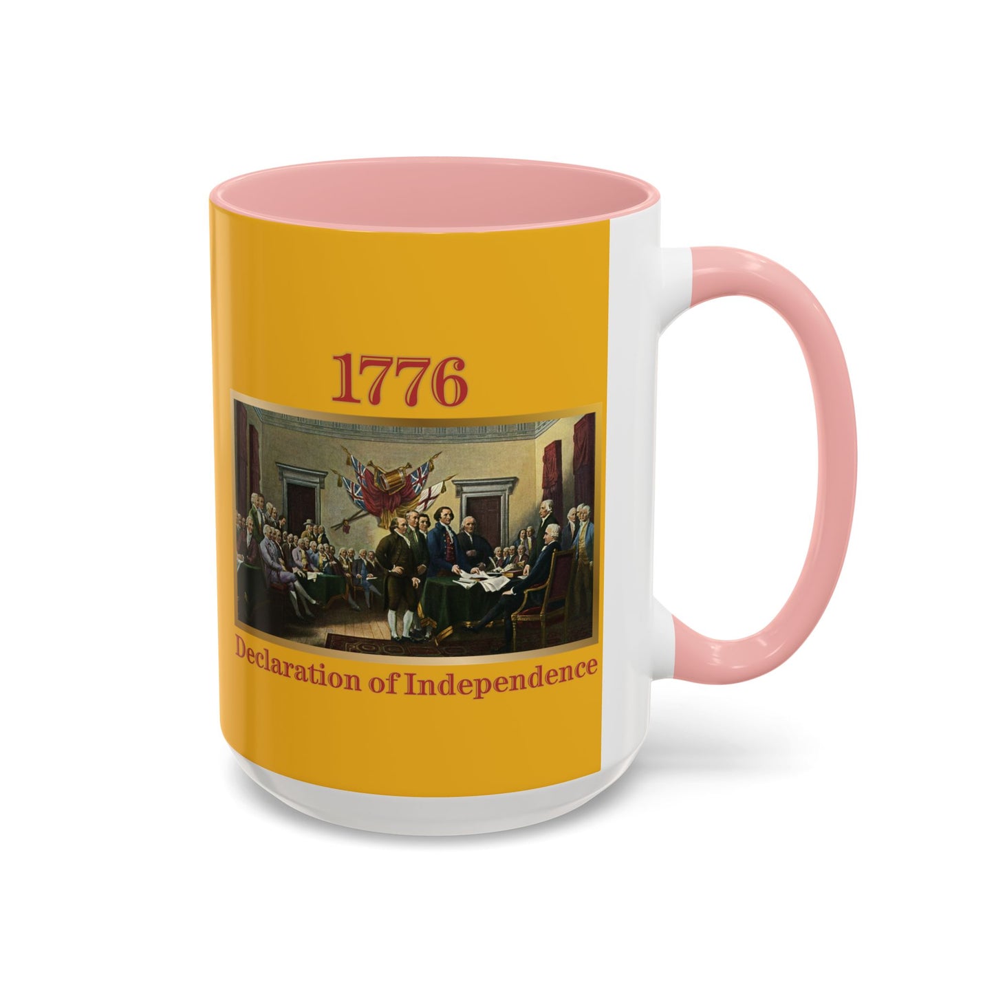 Declaration of Independence Yellow Accent Mug by theGreenDragonTavern.shop