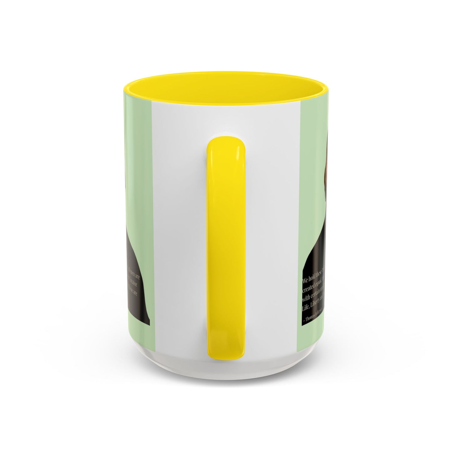 We hold these truths to be self-evident Light Green Accent Mug by theGreenDragonTavern.shop