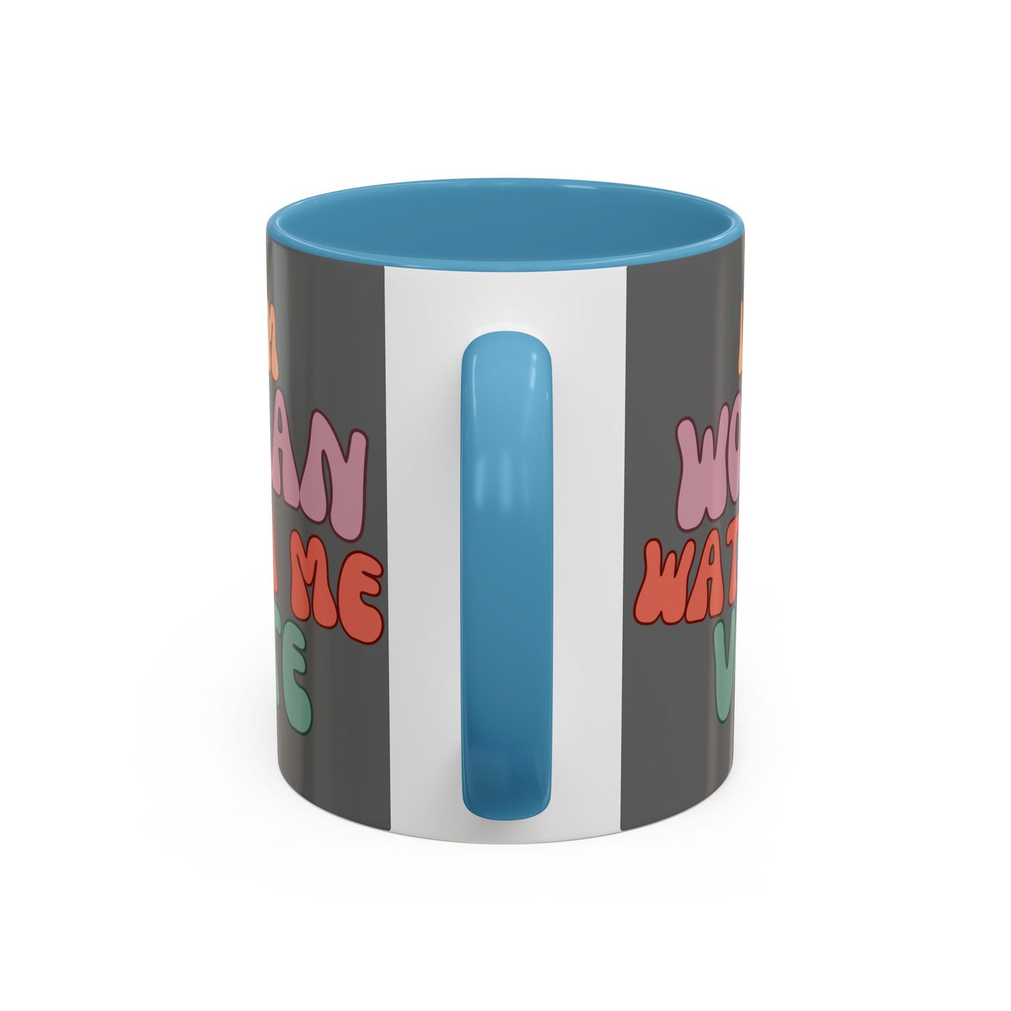I Am Woman Watch Me Vote Grey Accent Mug by theGreenDragonTavern.shop