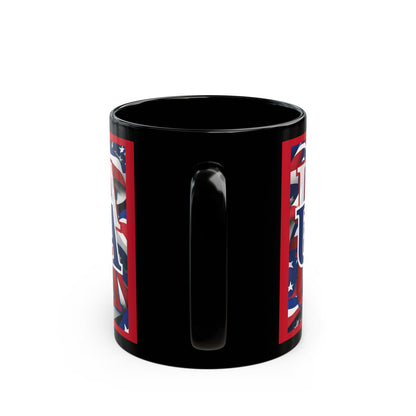 USA Blue font Center Patriot Red Mug by theGreenDragonTavern.shop