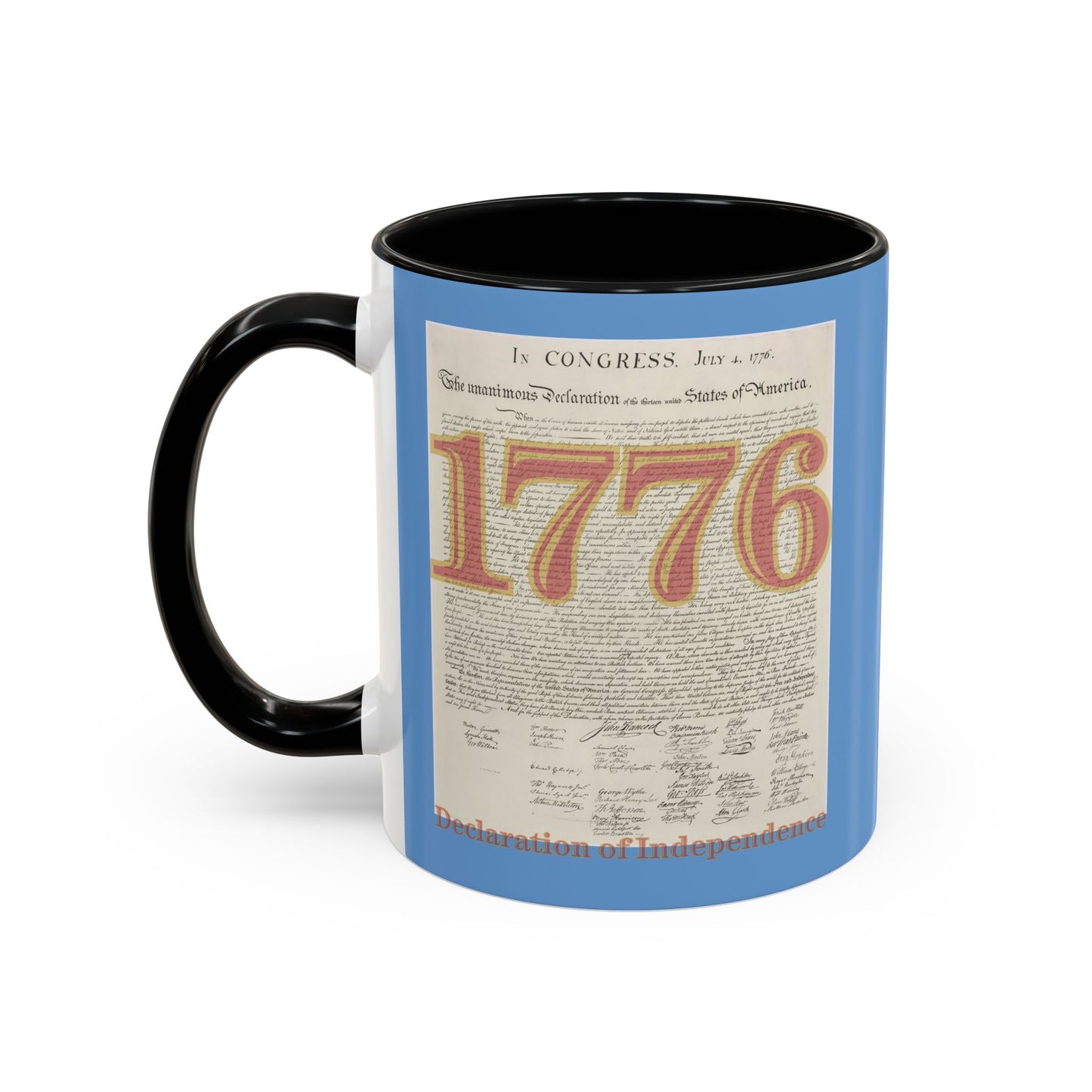 Declaration of Independence Light Blue Accent Mug by theGreenDragonTavern.shop