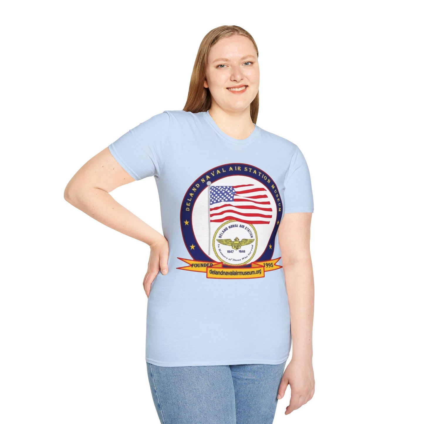 DeLand Naval Air Station Museum Lighter Colors Unisex T-Shirt by theGreenDragonTavern.shop