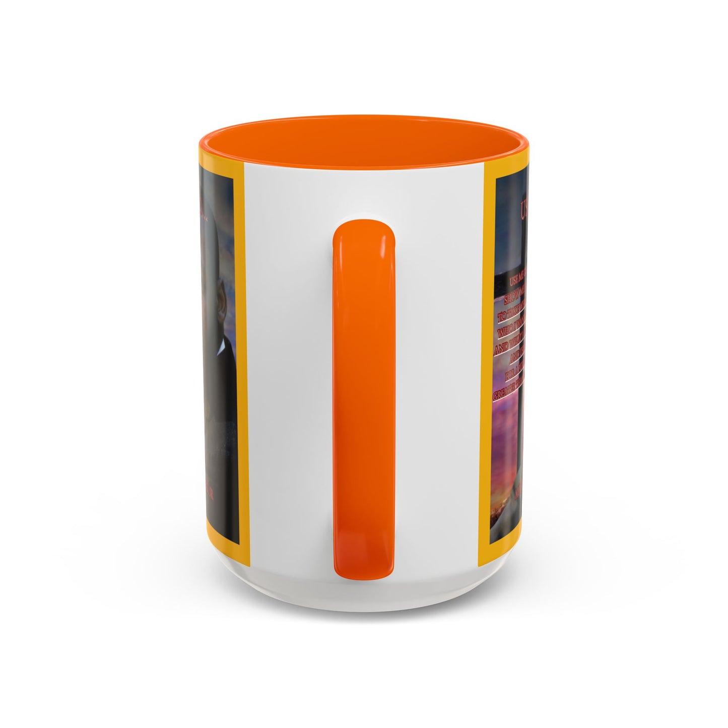 Use Me God, MLK Jr Yellow Accent Mug by theGreenDragonTavern.shop