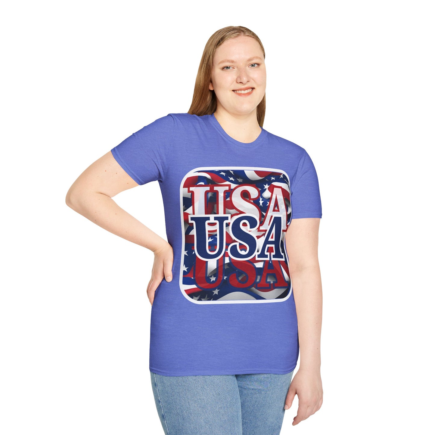 Red White and BLUE USA Patriot Light colors Unisex T-Shirt by theGreenDragonTavern.shop