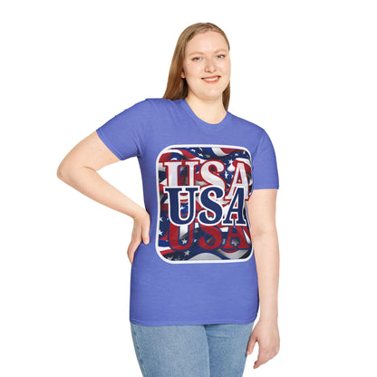 Red White and BLUE USA Patriot Light colors Unisex T-Shirt by theGreenDragonTavern.shop