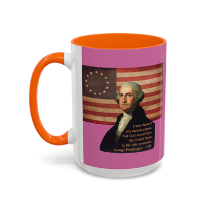 Washington's Earnest Prayer Pink Accent Mug by theGreenDragonTavern.shop
