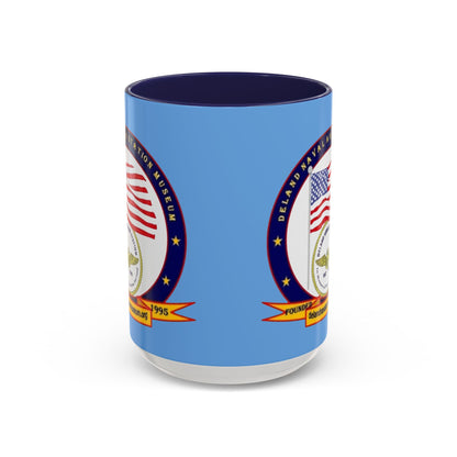 DeLand Naval Air Station Museum Light Blue Accent Mug by theGreenDragonTavern.shop
