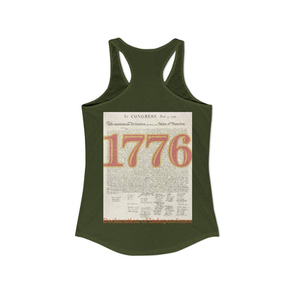 Declaration of Independence Women's Racerback Tank Top by theGreenDragonTavern.shop