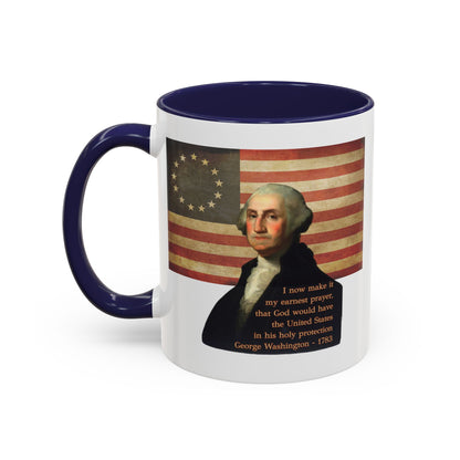 Washington's Earnest Prayer White Accent Mug by theGreenDragonTavern.shop