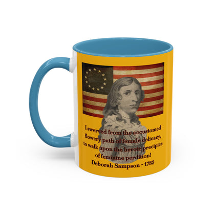 Deborah Sampson, America's Mulan Yellow Accent Mug by theGreenDragonTavern.shop