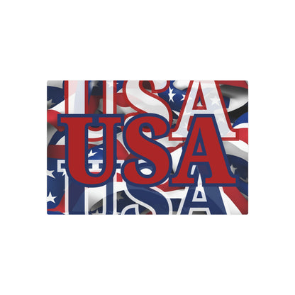 USA! USA! USA Red Center Metal Art Sign by theGreenDragonTavern.shop