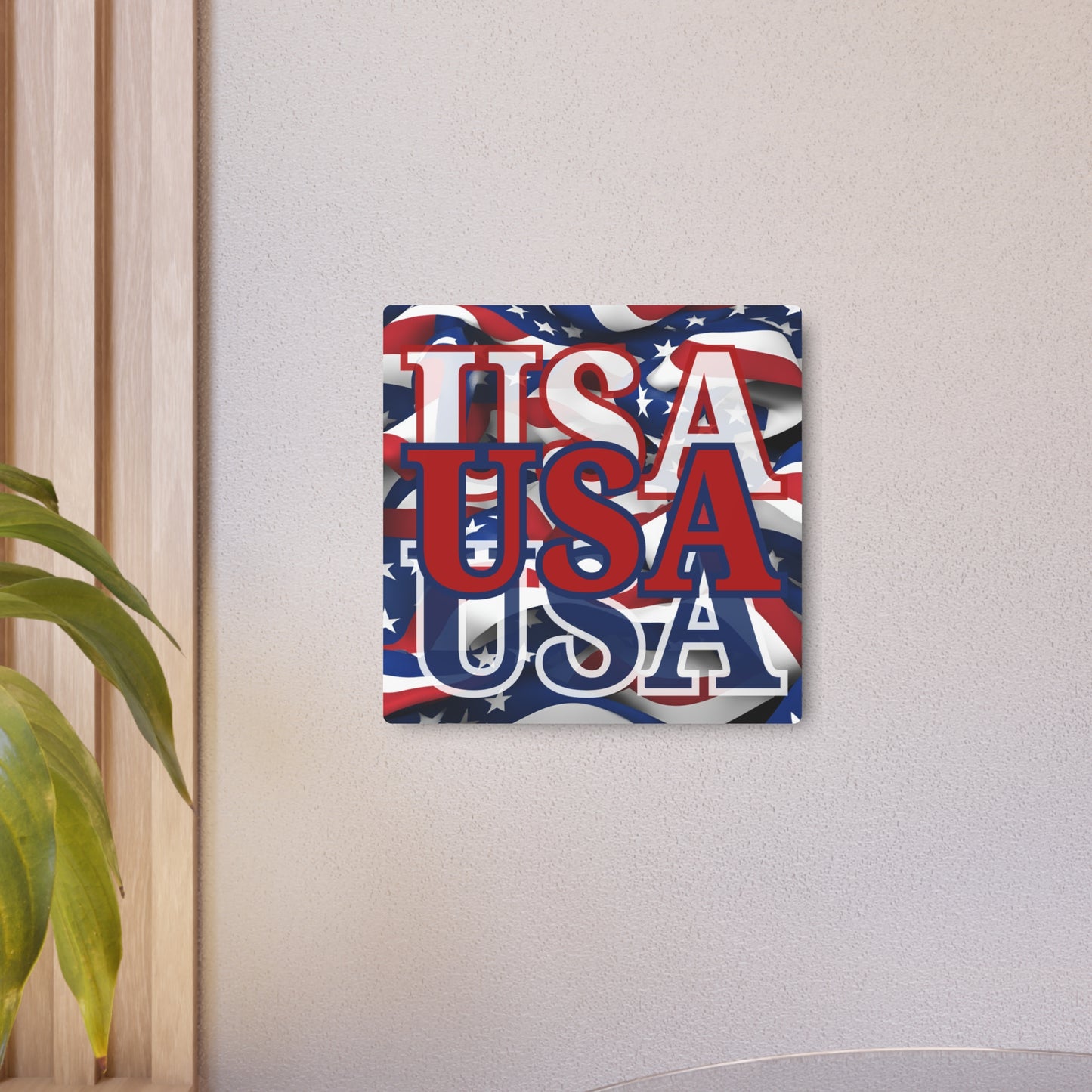 USA! USA! USA Red Center Metal Art Sign by theGreenDragonTavern.shop
