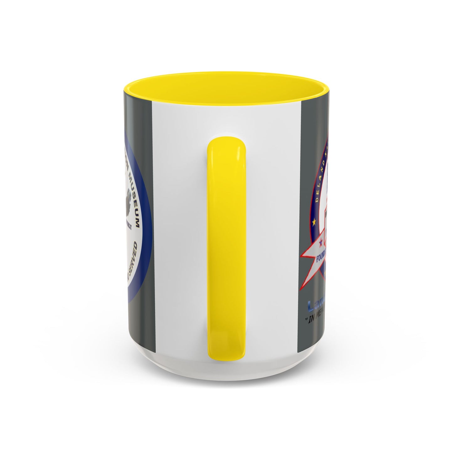 DNASM 2-sided, Founding & Student Art w/Navy Ring Grey Accent Mug by theGreenDragonTavern.shop