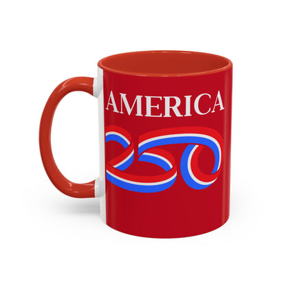 America 250 Red Accent Mug by theGreenDragonTavern.shop