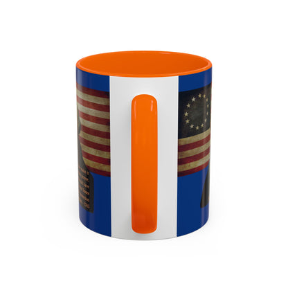 Washington's Earnest Prayer Dark Blue Accent Mug by theGreenDragonTavern.shop