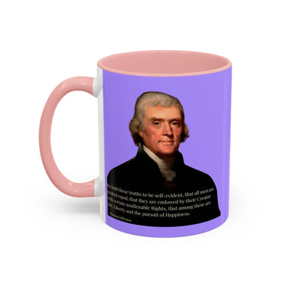 We hold these truths to be self-evident Light Purple Accent Mug by theGreenDragonTavern.shop