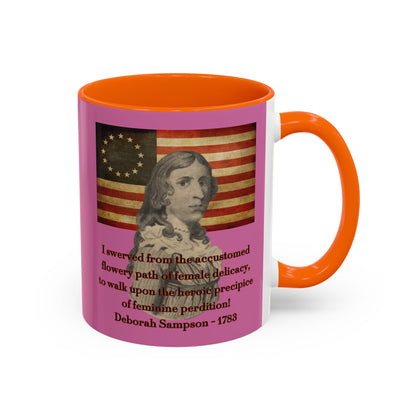 Deborah Sampson, America's Mulan Pink Accent Mug by theGreenDragonTavern.shop