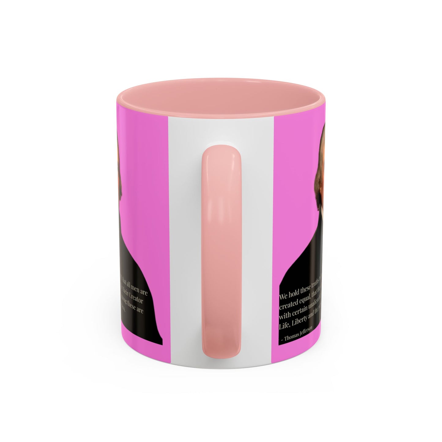 We hold these truths to be self-evident Pink Accent Mug by theGreenDragonTavern.shop