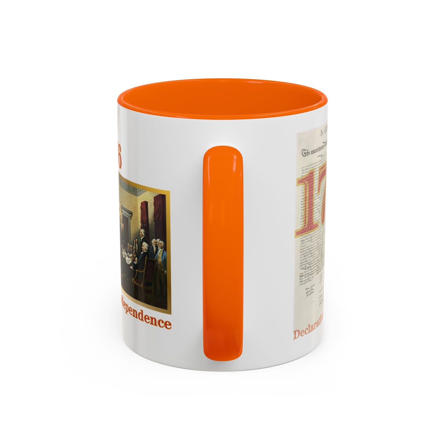 Declaration of Independence White Accent Mug by theGreenDragonTavern.shop