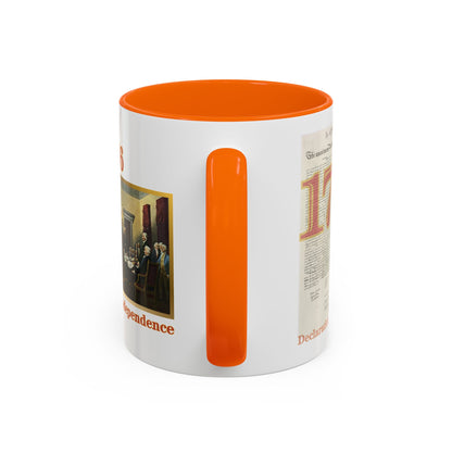 Declaration of Independence White Accent Mug by theGreenDragonTavern.shop