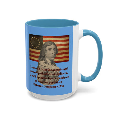 Deborah Sampson, America's Mulan Light Blue Accent Mug by theGreenDragonTavern.shop