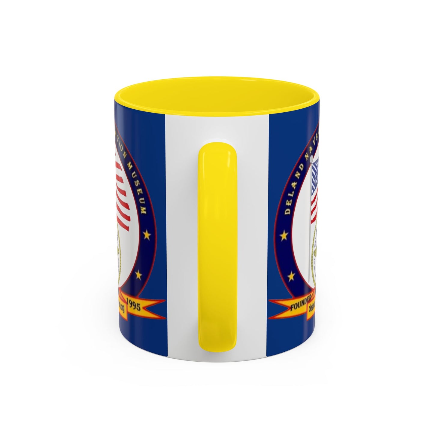 DeLand Naval Air Station Museum Blue Accent Mug by theGreenDragonTavern.shop