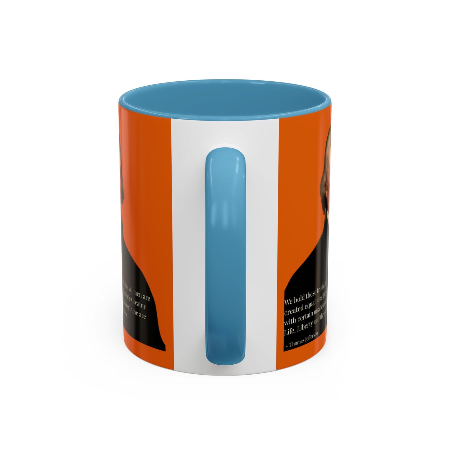 We hold these truths to be self-evident Orange Accent Mug by theGreenDragonTavern.shop
