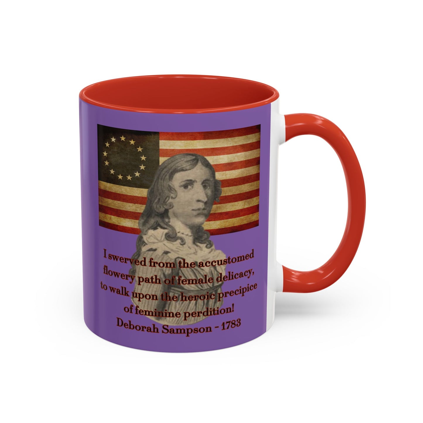 Deborah Sampson, America's Mulan Light Purple Accent Mug by theGreenDragonTavern.shop