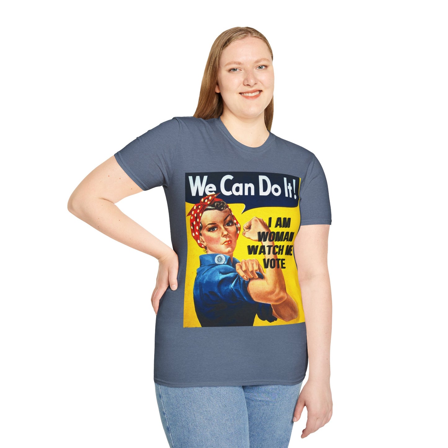 I Am Woman Watch Me Vote Rosie Dark colors Unisex T-Shirt by theGreenDragonTavern.shop