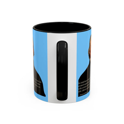 We hold these truths to be self-evident Light Blue Accent Mug by theGreenDragonTavern.shop