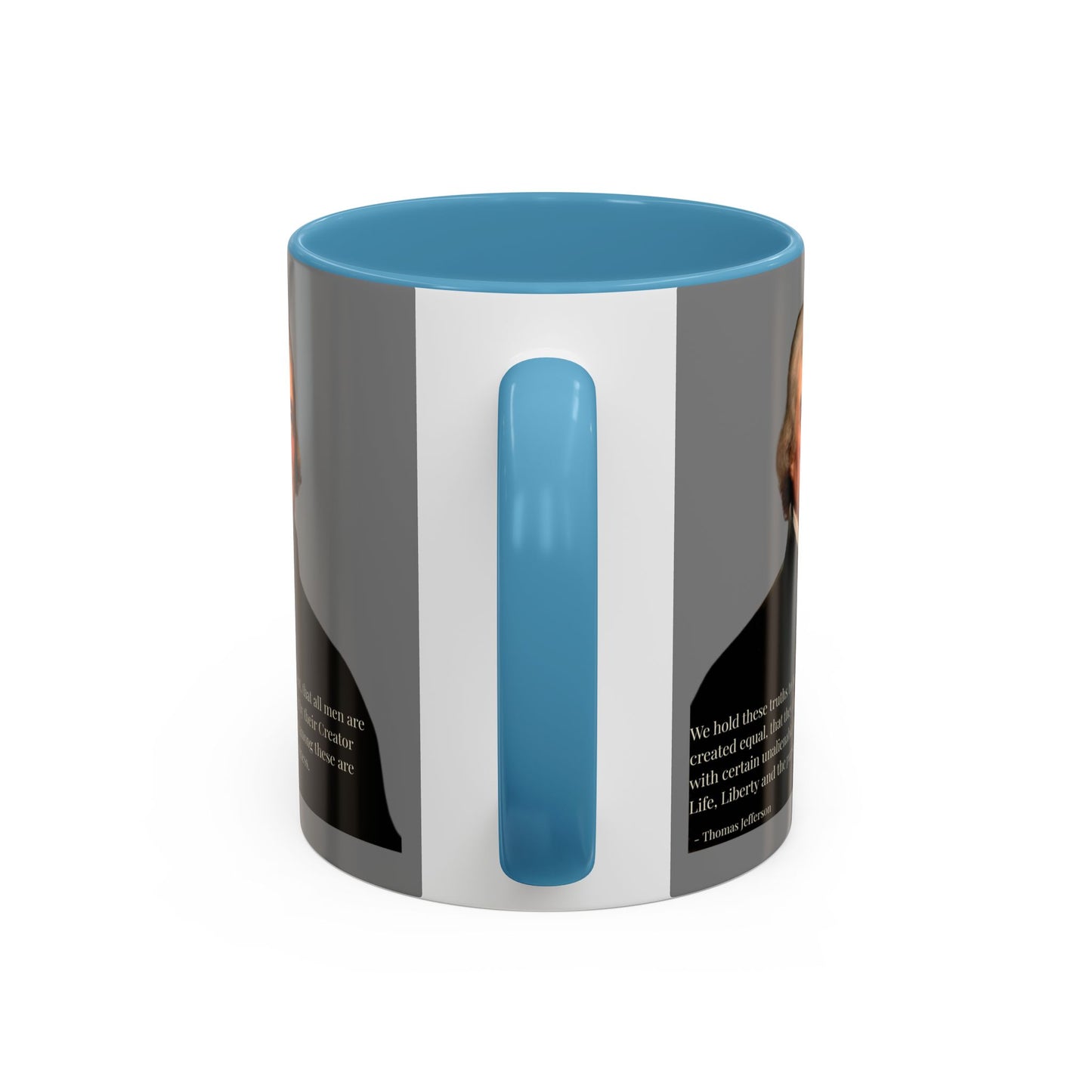 We hold these truths to be self-evident Grey Accent Mug by theGreenDragonTavern.shop