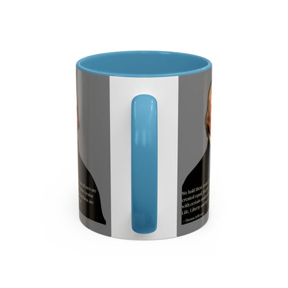 We hold these truths to be self-evident Grey Accent Mug by theGreenDragonTavern.shop