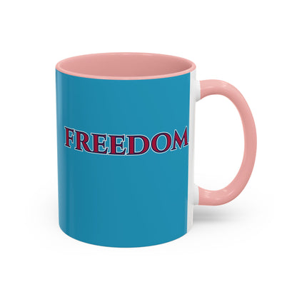 Freedom, Turquoise Accent Mug by theGreenDragonTavern.shop