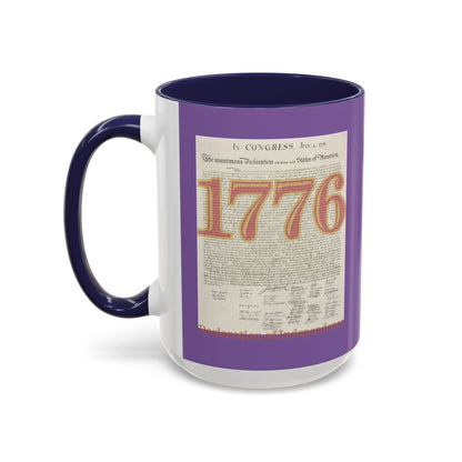 Declaration of Independence Light Purple Accent Mug by theGreenDragonTavern.shop