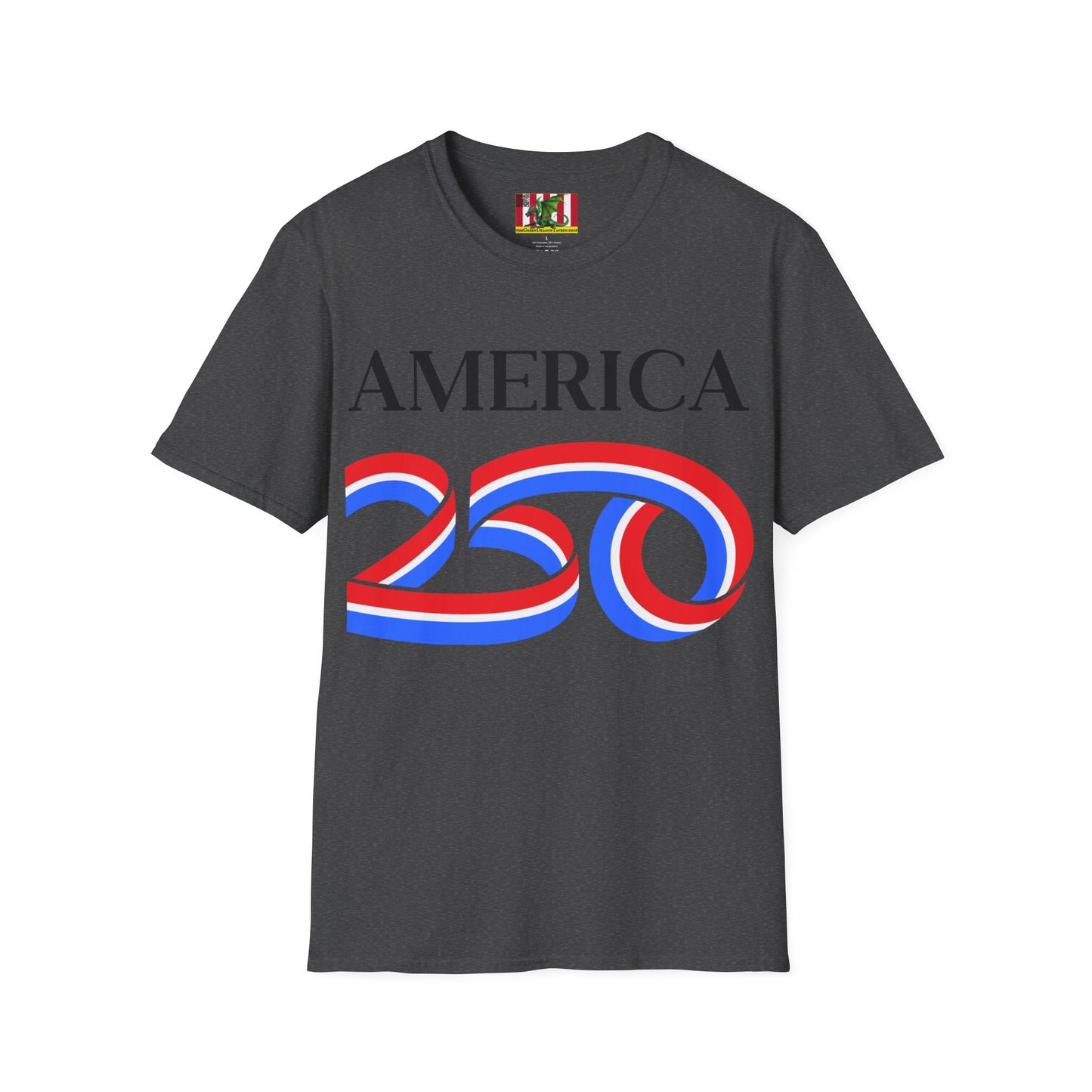 America 250 Black font, Dark colors, Unisex T-Shirt by theGreenDragonTavern.shop