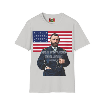 "Traitors and Patriots" Ulysses Grant Light colors Unisex T-Shirt by theGreenDragonTavern.shop