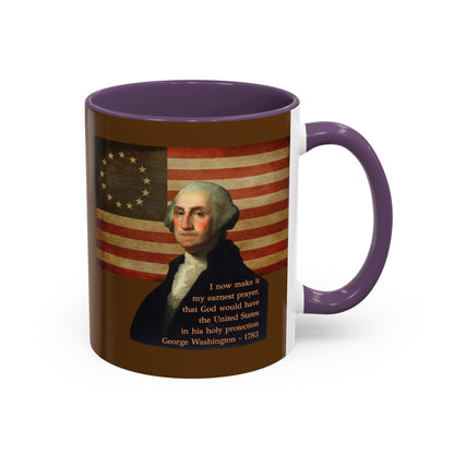 Washington's Earnest Prayer Brown Accent Mug by theGreenDragonTavern.shop
