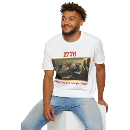 Declaration of Independence Light colors Unisex T-Shirt by theGreenDragonTavern.shop