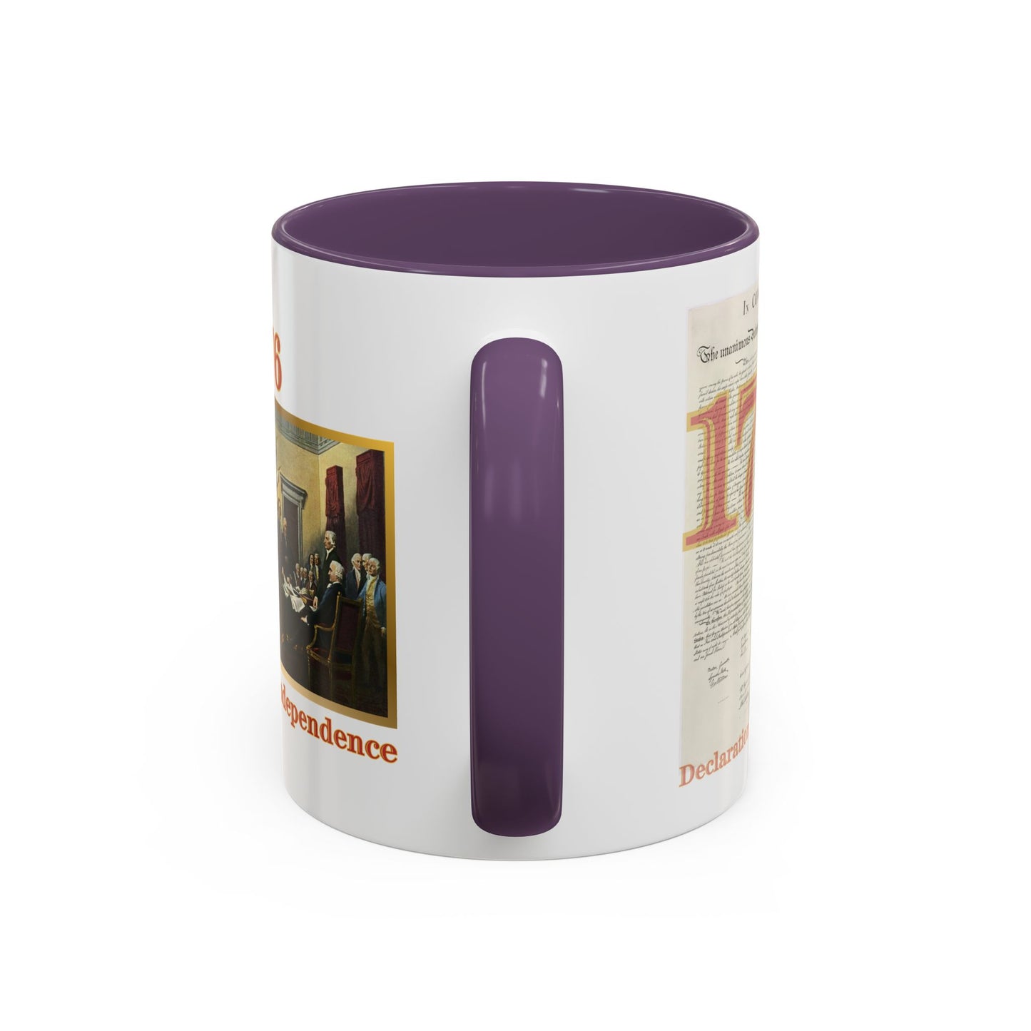 Declaration of Independence White Accent Mug by theGreenDragonTavern.shop