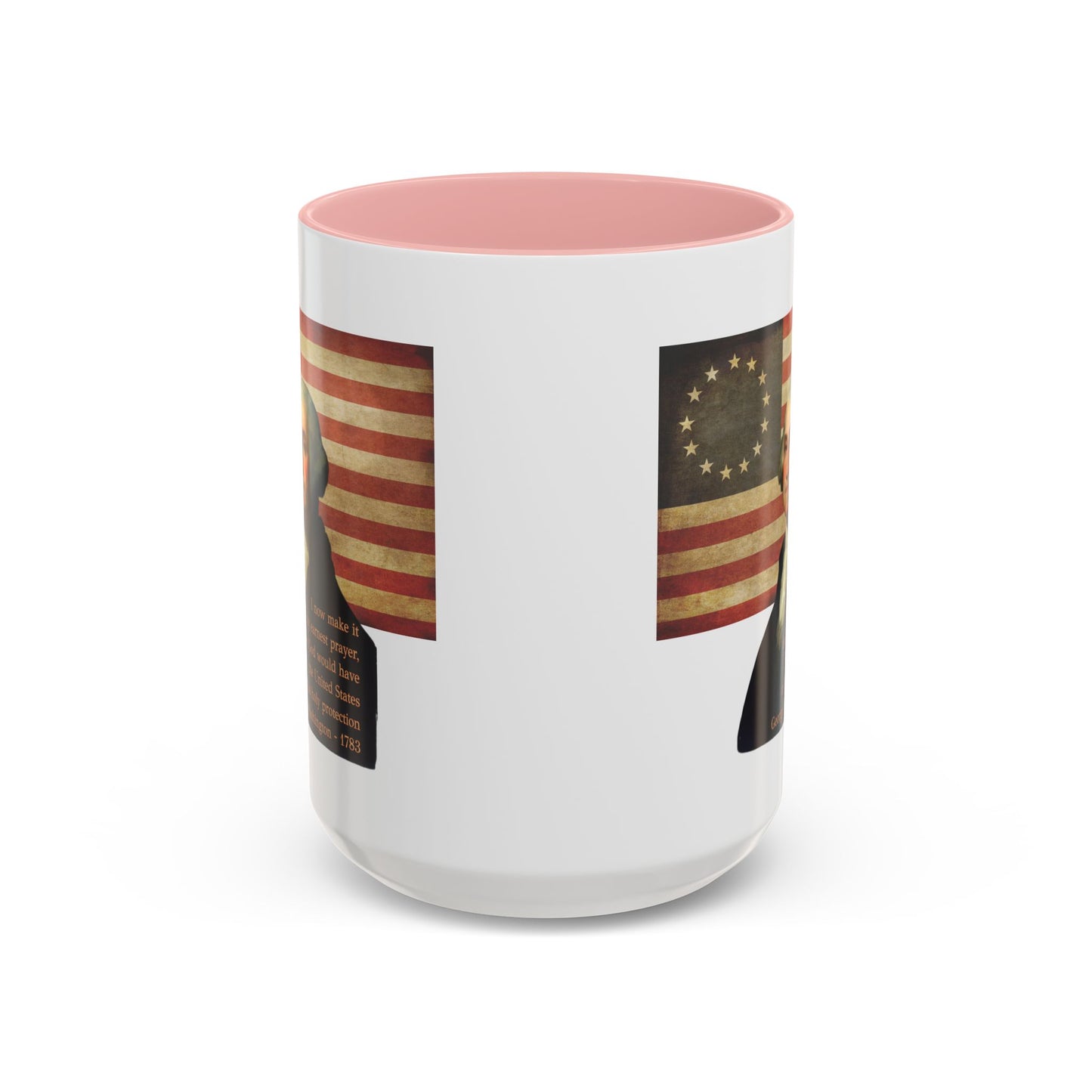 Washington's Earnest Prayer White Accent Mug by theGreenDragonTavern.shop