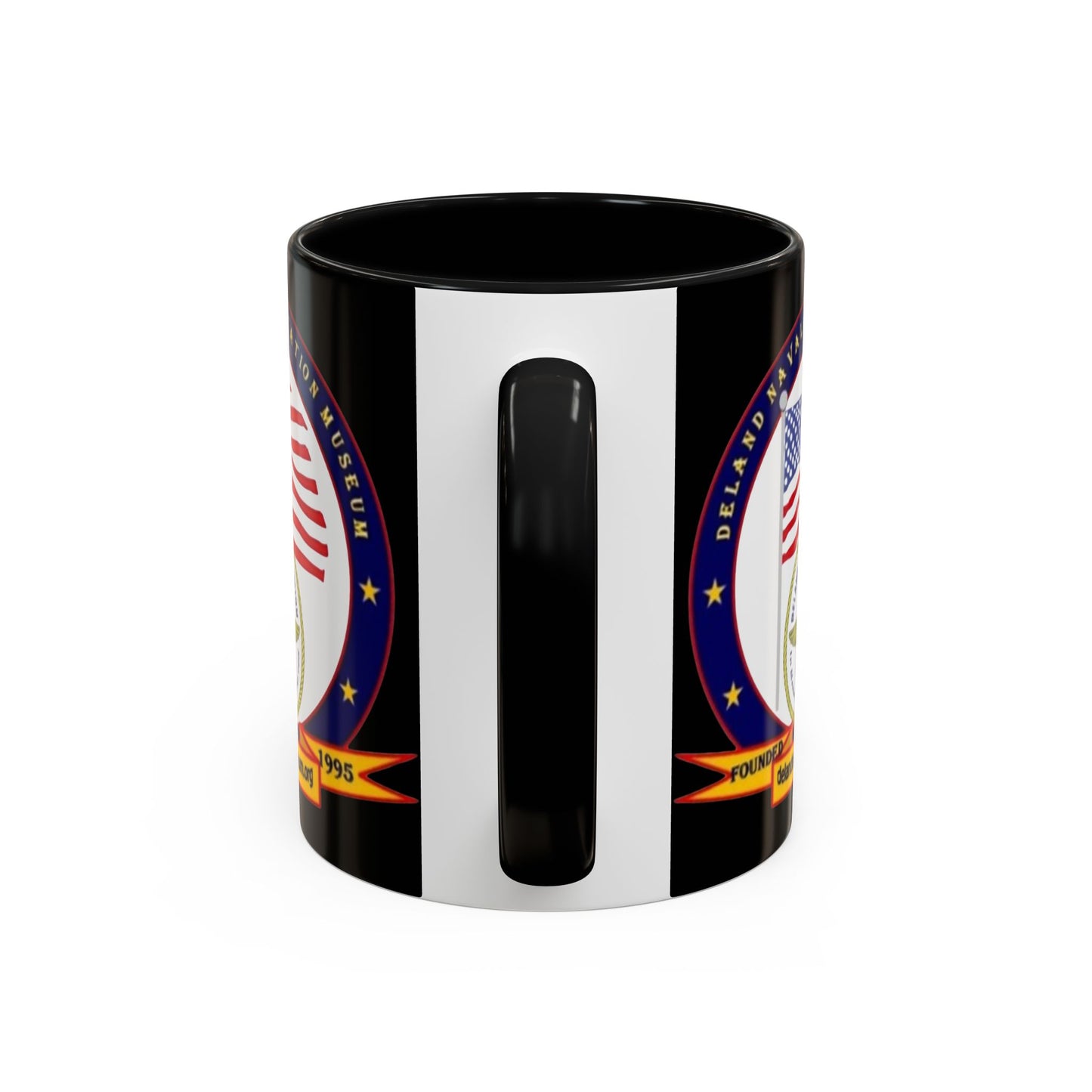 DeLand Naval Air Station Museum Black Accent Mug by theGreenDragonTavern.shop
