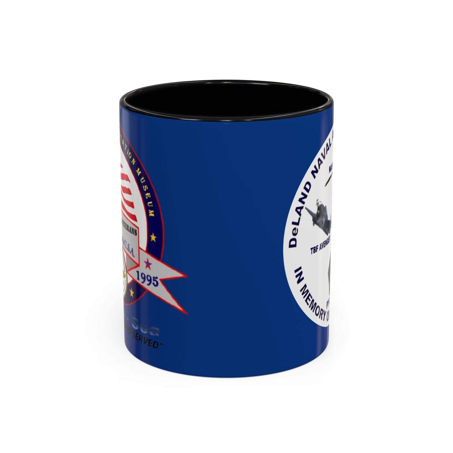 DNASM 2-sided, Founding & Student Art w/WhiteBG Dark Blue Accent Mug by theGreenDragonTavern.shop