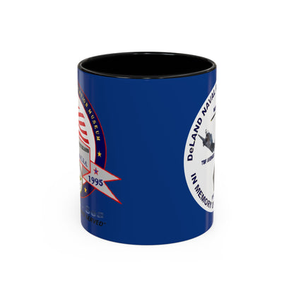 DNASM 2-sided, Founding & Student Art w/WhiteBG Dark Blue Accent Mug by theGreenDragonTavern.shop