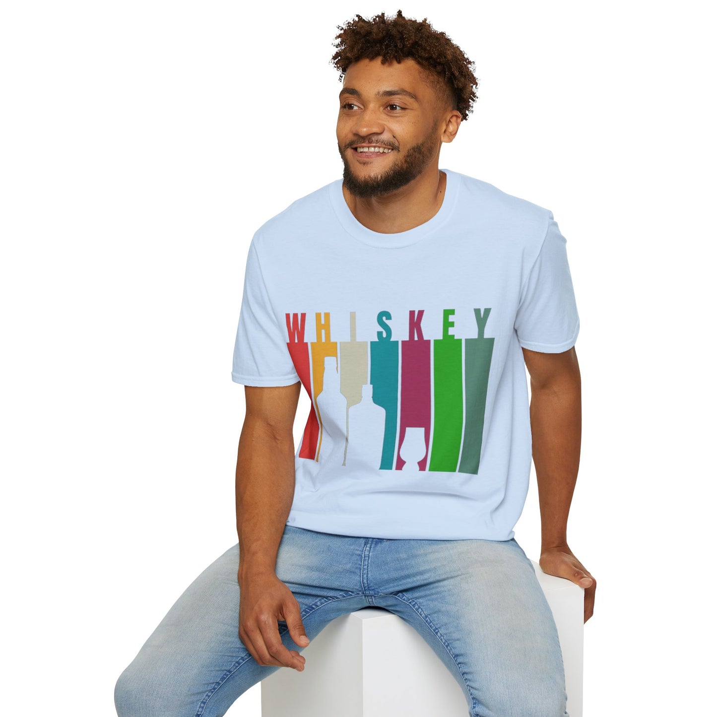 Whiskey spelled with an 'e' Light colors Unisex T-Shirt by theGreenDragonTavern.shop