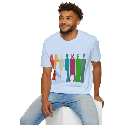Whiskey spelled with an 'e' Light colors Unisex T-Shirt by theGreenDragonTavern.shop